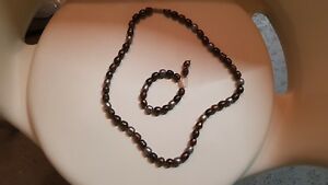 【送料無料】ジュエリー・アクセサリー パールネックレスブレスレットjolie parrure collier et bracelet en perles deau douce