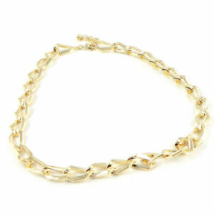 【貨物輸送無料】宝飾品・佩び物 ゴールドメッキチェインネックレスaltesse [h3317]  collier chaine plaque or choregraphie