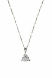 【送料無料】ジュエリー・アクセサリー ゴールドホワイトゴールドトリリオンジルコンペンダントアンドチェーン9ct or blanc or trillion zircone pendentif et chaine