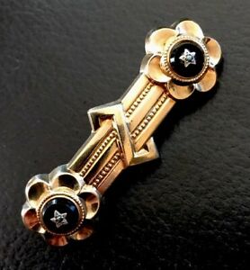 【貨物輸送無料】宝飾品・添え物 ブローチビーダーマイヤースパークリングゴールドantique insolite broche  biedermeier  or etincelant