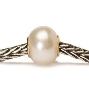 【貨物輸送無料】宝飾品・添え物 トロルビーズホワイトパールゴールドtrollbeads white pearl with gold tagbe00086