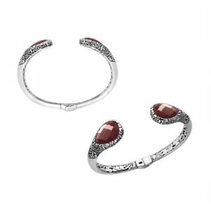 【貨物輸送無料】宝飾品・付属物 シルバースターリングブレスレットargent sterling bracelet avec rubis ab9014ルビジウム