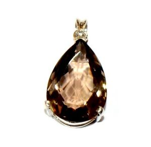 【貨物輸送無料】宝飾品・添え物 スモーククォーツペンダントpendentif quartz fume