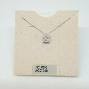 【貨物輸送無料】宝飾品・添え物 アンブロシアバイコメトジロコロコラーナオロビアンコプントルセジルコニambrosia by comete girocollo collana oro bianco punto luce zirconi agz 248