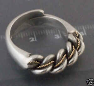 【貨物輸送無料】宝飾品・付属物 ラトビアシルバーゴールドナメハリングlatvian ethnic silver and gold  nameja ring from latvia