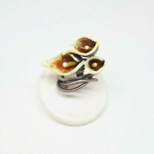 【送料無料】ジュエリー・アクセサリー イマゴアネロアルジェントコンフィオリカレジャレスマルタトアマノimmago anello argento con fiori calle gialle smaltato a mano