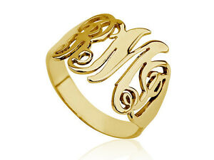 【貨物輸送無料】宝飾品・付属物 ソリッドイエローゴールドカスタムメイド14k solid yellow gold custommade personalized monogram ring amazing gift