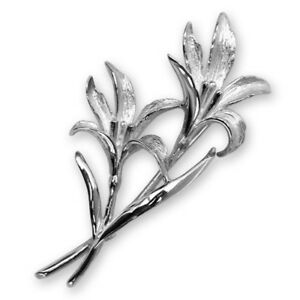 【送料無料】ジュエリー・アクセサリー シルバースターリングハンドメイドリリーブローチargent sterling fait a la main lily broche