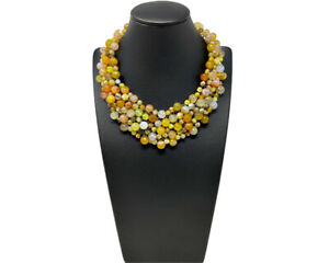 【貨物輸送無料】宝飾品・添え物 レトロアゲートパールラスネックレスa beautiful retro agate perle ras collier imposant handmade cadeau pour femme