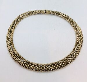 【貨物輸送無料】宝飾品・佩び物 シナーヴィンテージイエローメッキゴールドカラーラスデュクーciner vintage jaune plaque or collier ras du cou