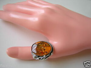 【送料無料】ジュエリー・アクセサリー アンバーハニーマッシブシルバーリングハニーアンバーmassive 925 bague en argent avec miel ambre 11,3 g18,1 mm honey ambre