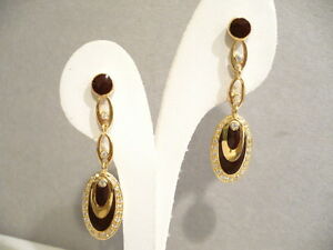 【貨物輸送無料】宝飾品・佩び物 シルバーイヤリングゴールドメッキペンダントジルコンboucles doreilles en argent 925 pendentifs plaque or email avec zircons