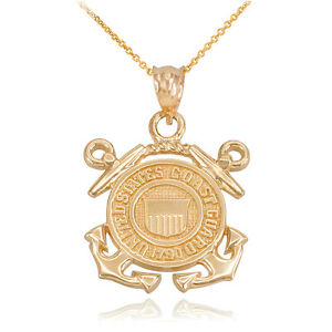 【貨物輸送無料】宝飾品・付属物 純一無雑色つやpure 10k or jaune us coast garde 1970 collier