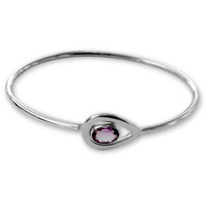 【送料無料】ジュエリー・アクセサリー シルバースターリングアメジストブレスレットargent sterling amethyste bracelet