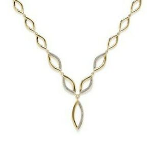 【送料無料】ジュエリー・アクセサリー ジルコニウムメッキネックレスリンクcollier en plaque or maillons ovales ciseles pave en zirconium blanc