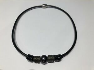【貨物輸送無料】宝飾品・添え物 ネックレスナオレムネックレスシルバーレザーパールシルバーレザー