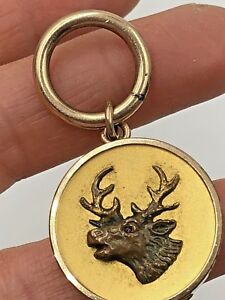 【貨物輸送無料】宝飾品・添え物 パットグレートメダリオンファンタスティックデザインantique wamp;h co pat aout 2, 1904 great medaillon 3d fantastique design cerf