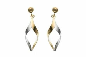 【送料無料】ジュエリー・アクセサリー ゴールドイヤリング9ct or 9ct 2 couleur boucles oreilles