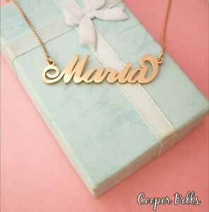 【送料無料】ジュエリー・アクセサリー リアルゴールドカスタムネームチェーンreal gold custom name chain