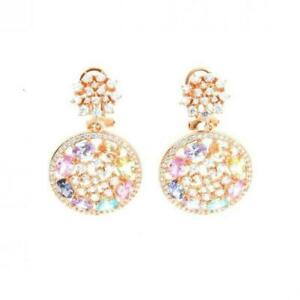 【貨物輸送無料】宝飾品・添え物 バイシモンドナシルバーマルチカラージルコネイヤリングboucles doreilles bysimon donna 1102485 argent multicolore zircone