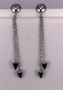 【貨物輸送無料】宝飾品・付属物 イヤリングブランドドナシルバーシルバーオニクスboucles doreilles unbranded donna veo0012bne argent argent onyx