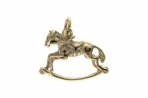 【貨物輸送無料】宝飾品・佩び物 ブレロックロッキングゴールドホース9コンピュータ断層撮影法 or cheval a bascule breloque