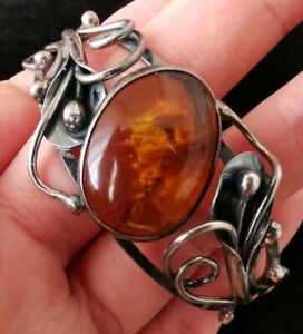【送料無料】ジュエリー・アクセサリー ブレスレットソリッドシルバーbracelet ancien ambre en argent massif