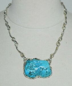 【送料無料】ジュエリー・アクセサリー ガラスペーストパンチネックレスcollier signe rosa en argent massif et pate de verre bleue poincon minerve