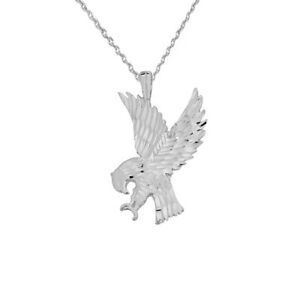 【送料無料】ジュエリー・アクセサリー ソリッドゴールドホワイトアメリカンイーグルネックレスsolide 14k or blanc american eagle collier