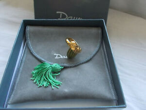 【送料無料】ジュエリー・アクセサリー オールドゴールドメタルリングカクタスボックスガラスペーストancien bague metal dore  signe daum france petit cactus pate de verre boite