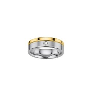 【送料無料】ジュエリー・アクセサリー スチールフレンドシップリングゴールドメッキbague damitie acier inoxydable plaque or brillant 0,03ct wsi 6mm bfre9122
