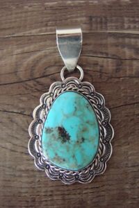 【送料無料】ジュエリー・アクセサリー ナバホシルバースターリングターコイズペンダントハロルドジョーnavajo argent sterling turquoise pendentif  harold joe