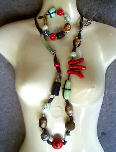 【送料無料】ジュエリー・アクセサリー ネイチャージャンパーブレスレットw217  nature  sautoir et bracelet