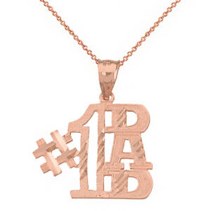 【送料無料】ジュエリー・アクセサリー ソリッドローズワンパパコリアーsolide 14k or rose numero un 1 papa fathers day collier