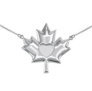 【送料無料】ジュエリー・アクセサリー ファインポリソリッドホワイトハートメープルリーフコリアー14k fin poli blanc solide coeur or feuille derable collier
