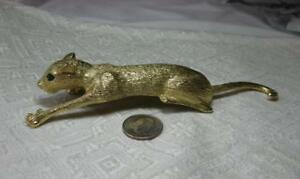 【送料無料】ジュエリー・アクセサリー ヴィンテージヒョウパンサーライオンレアドールブローチ5  magnifique vintage chat leopard panthere lion articule broche dorure rare