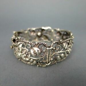 【送料無料】ジュエリー・アクセサリー ステイドシルバーブレスレットペリグランテクニックlarge empire ajoure argent bracelet en filigrantechnik avec fleurs