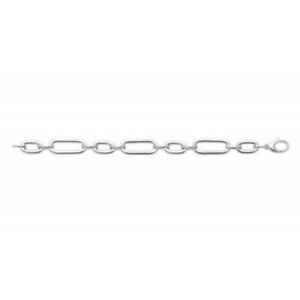 【送料無料】ジュエリー・アクセサリー シルバーブレスレットローディエワイドオーバルリンクbracelet en argent 925000 rhodie maillons ovales larges