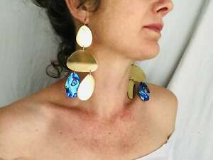 【送料無料】ジュエリー・アクセサリー アワビライトンイヤリングパウアabalone amp; laiton boucles doreilles paua