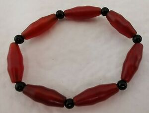 【送料無料】ジュエリー・アクセサリー アゲートブレスレットbracelet ancien en agate rouge vers 1900s