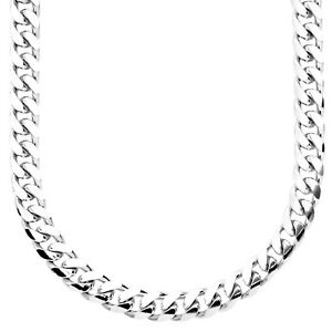 【送料無料】ジュエリー・アクセサリー スターリングシルバーグルメチェーンsterling 925 argent gourmette chaine miami 7mm