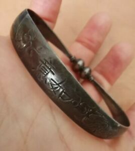 【送料無料】ジュエリー・アクセサリー ヴィンテージブレスレットソリッドシルバーbracelet vintage ou ancien chinois en argent massif 999