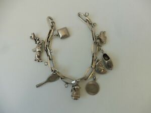 【送料無料】ジュエリー・アクセサリー シルバーブレスレットチャームブレスレットsublime,vieux bracelet argent bracelet de charme avec 10 beaux