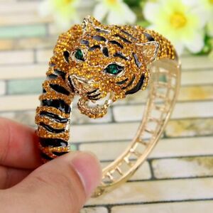 【送料無料】ジュエリー・アクセサリー タイガークリスタルブレスレットカフbracelet or animal tigre cristal manchette pour femme fete bijoux cadeaux