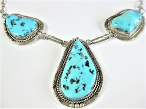 【送料無料】ジュエリー・アクセサリー シルバーネックレスターコイズcollier argent 925 turquoise, 53,5 g