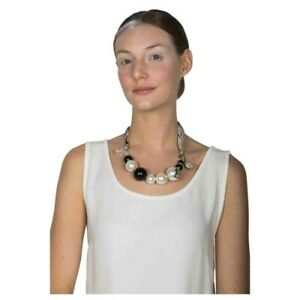 【送料無料】ジュエリー・アクセサリー コリアーペルレスビアンコネロエリサカヴァレッティcollier perles bianco nero elisa cavaletti elp190507306