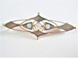 【送料無料】ジュエリー・アクセサリー オパールブローチantique broche or 585 avec opales, 1,6 g