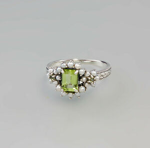 【送料無料】ジュエリー・アクセサリー シルバーペリドットパーレンリング9927463 925er argent peridotperlenring gr 55