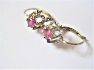 【送料無料】ジュエリー・アクセサリー イヤリングホワイトルビーboucles doreilles or blanc 585 avec rubis , 1,7 g|hokushin