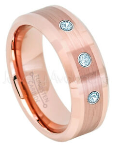 【送料無料】ジュエリー・アクセサリー ゴールドローズタングステンリングトパゼストーンリングor rose tungsten bague, 021ctw topaze 3stone bague, novembre naissance 732 37,687円